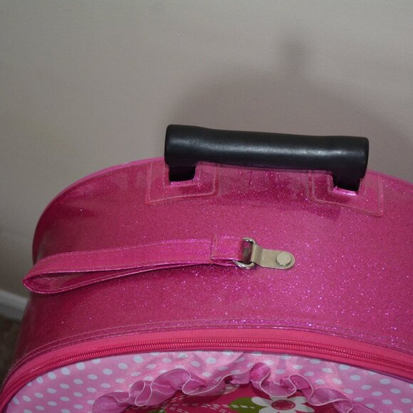 VTG Minnie Disney Store Mouse Rolling Faux Leather Suitcase Luggage - Picture 3 of 16